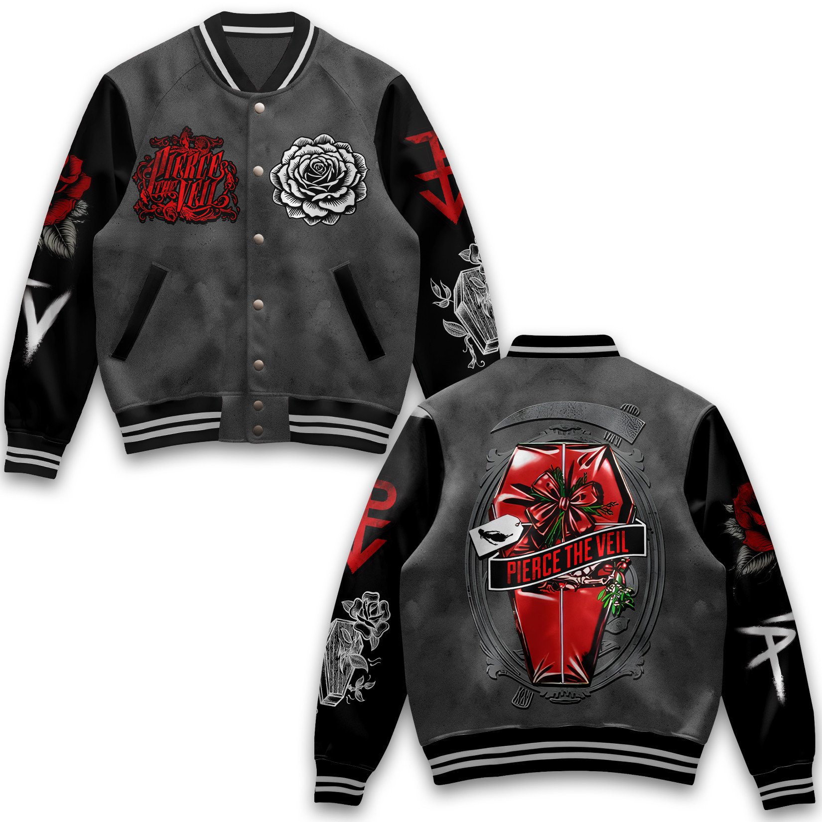 Pierce The Veil Music Style Baseball Jacket For Fans