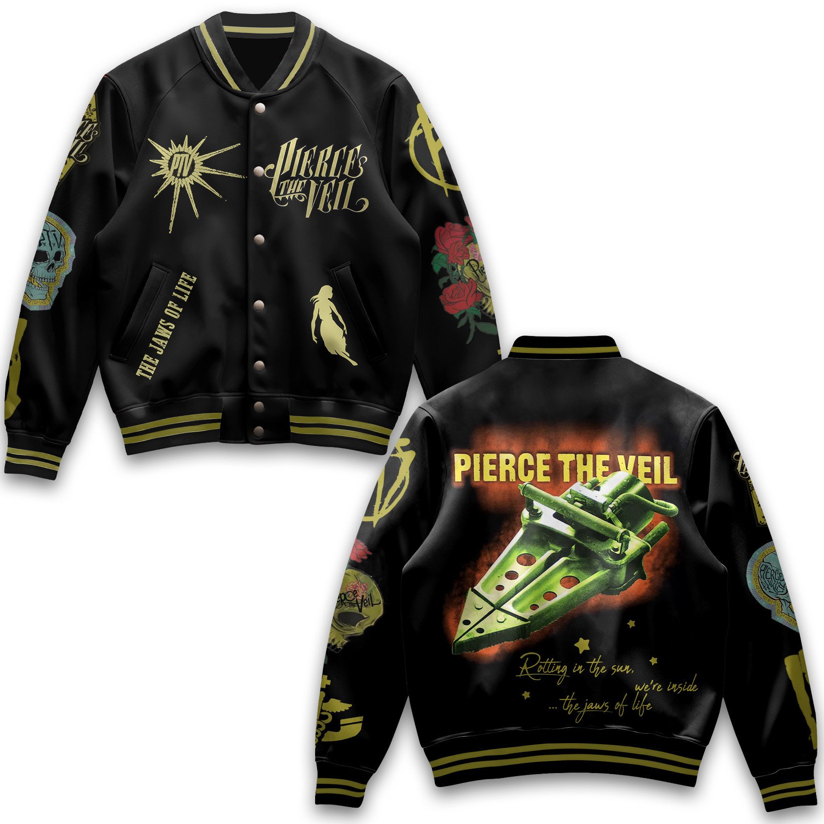 Pierce The Veil Music Style Baseball Jacket For Fans