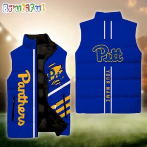 Pittsburgh Panthers NCAA Style Sleeveless Puffer Jacket For Fans