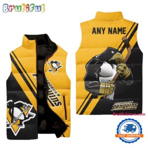 Pittsburgh Penguins NHL Style Sleeveless Puffer Jacket For Fans
