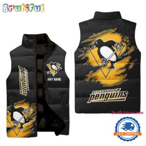 Pittsburgh Penguins NHL Style Sleeveless Puffer Jacket For Fans
