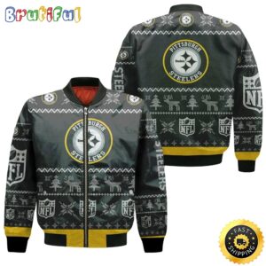Pittsburgh Steelers NFL Style Bomber Jacket For Fans