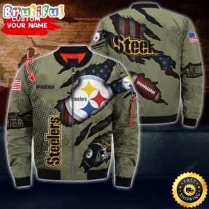 Pittsburgh Steelers NFL Style Bomber Jacket For Fans