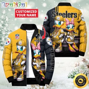 Pittsburgh Steelers NFL Style Puffer Jacket For Fans