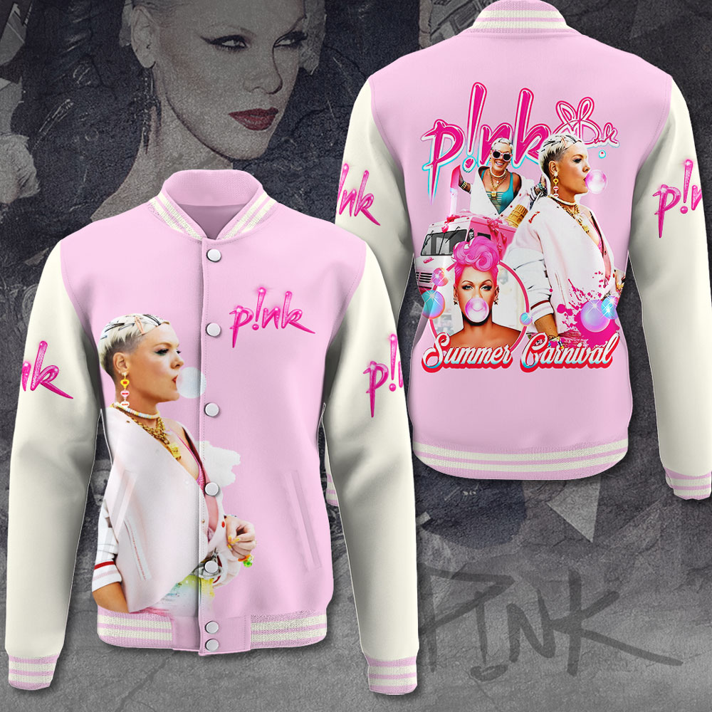 P!nk Music Style Baseball Jacket For Fans