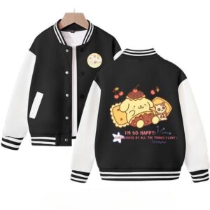 Pompompurin Cartoon Style Baseball Jacket For Fans