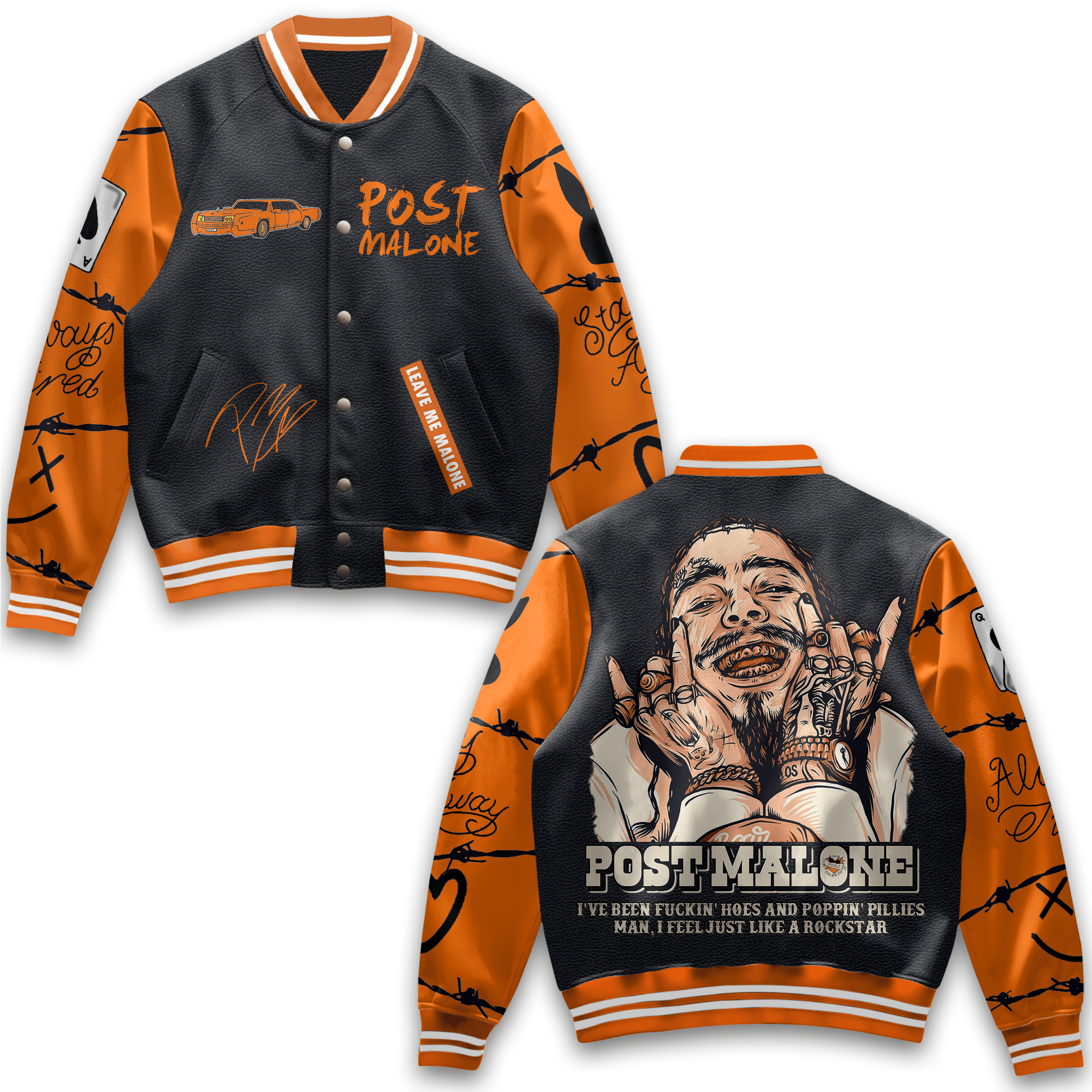 Post Malone Music Style Baseball Jacket For Fans