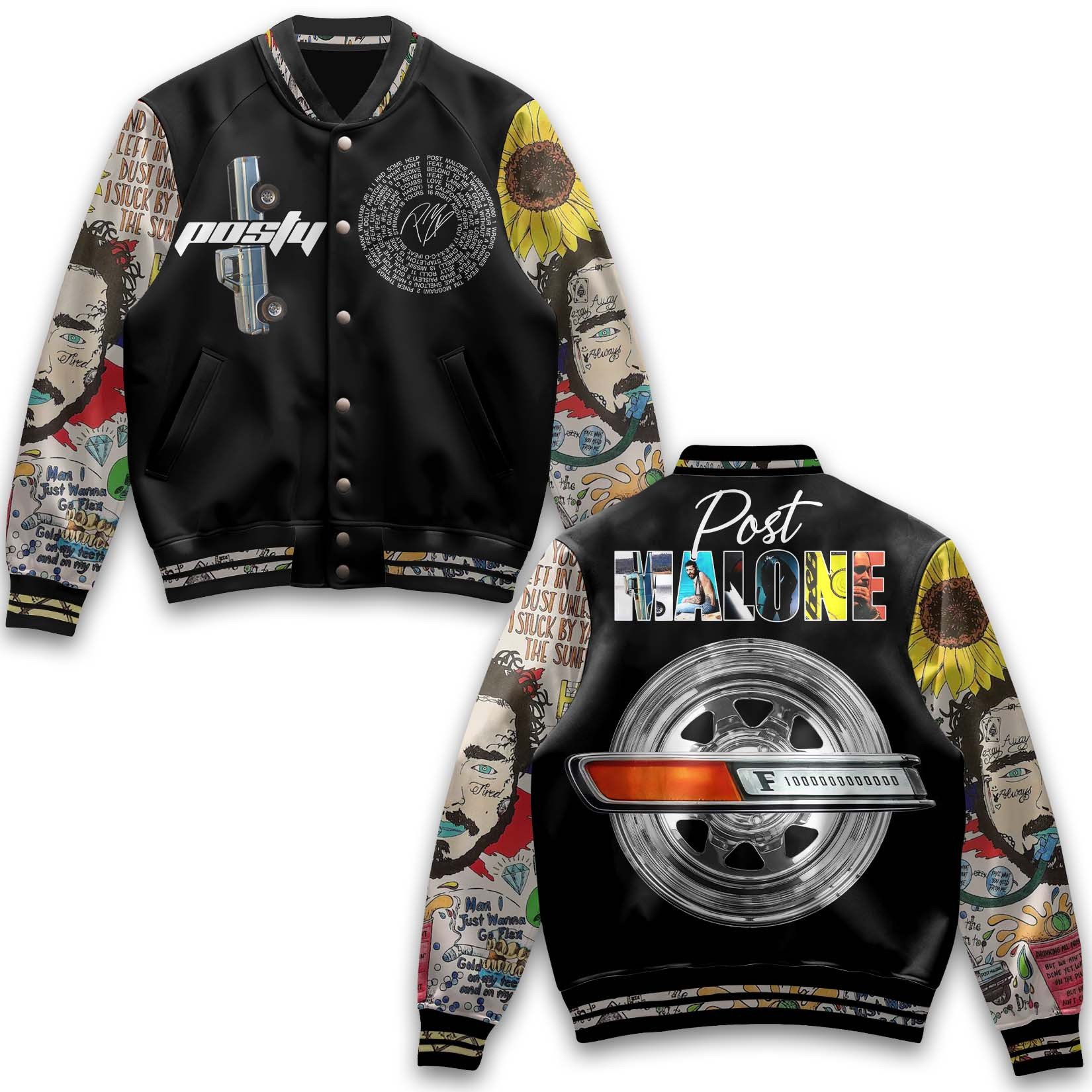 Post Malone Music Style Baseball Jacket For Fans