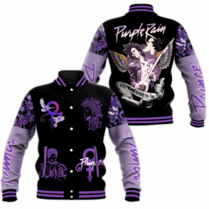 Prince Music Style Baseball Jacket For Fans