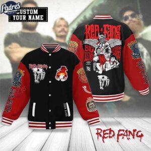 Red Fang Music Style Baseball Jacket For Fans