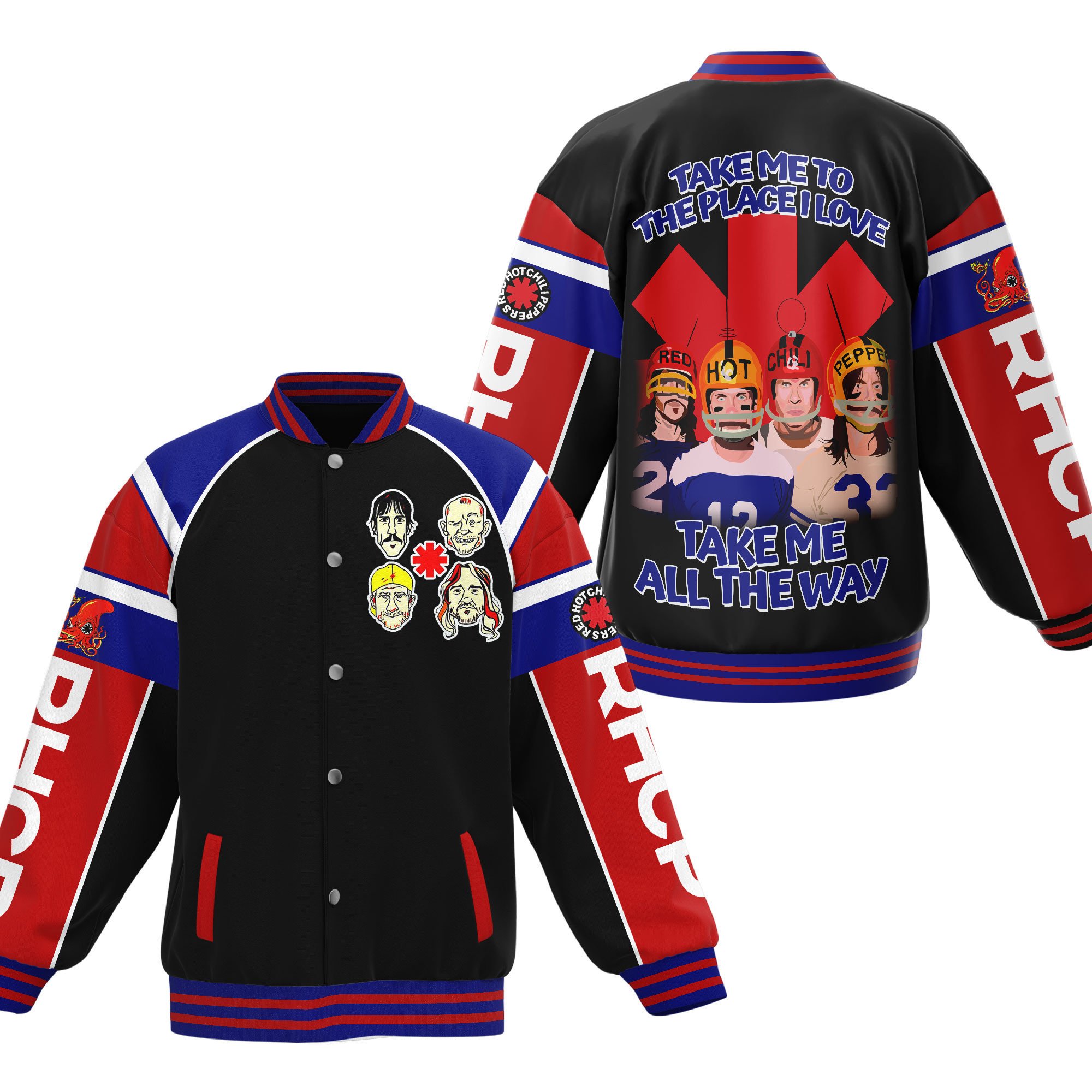 Red Hot Chili Peppers Music Style Baseball Jacket For Fans