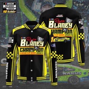 Ryan Blaney F1 Champion NASCAR Cup NASCAR Style Baseball Jacket For Fans