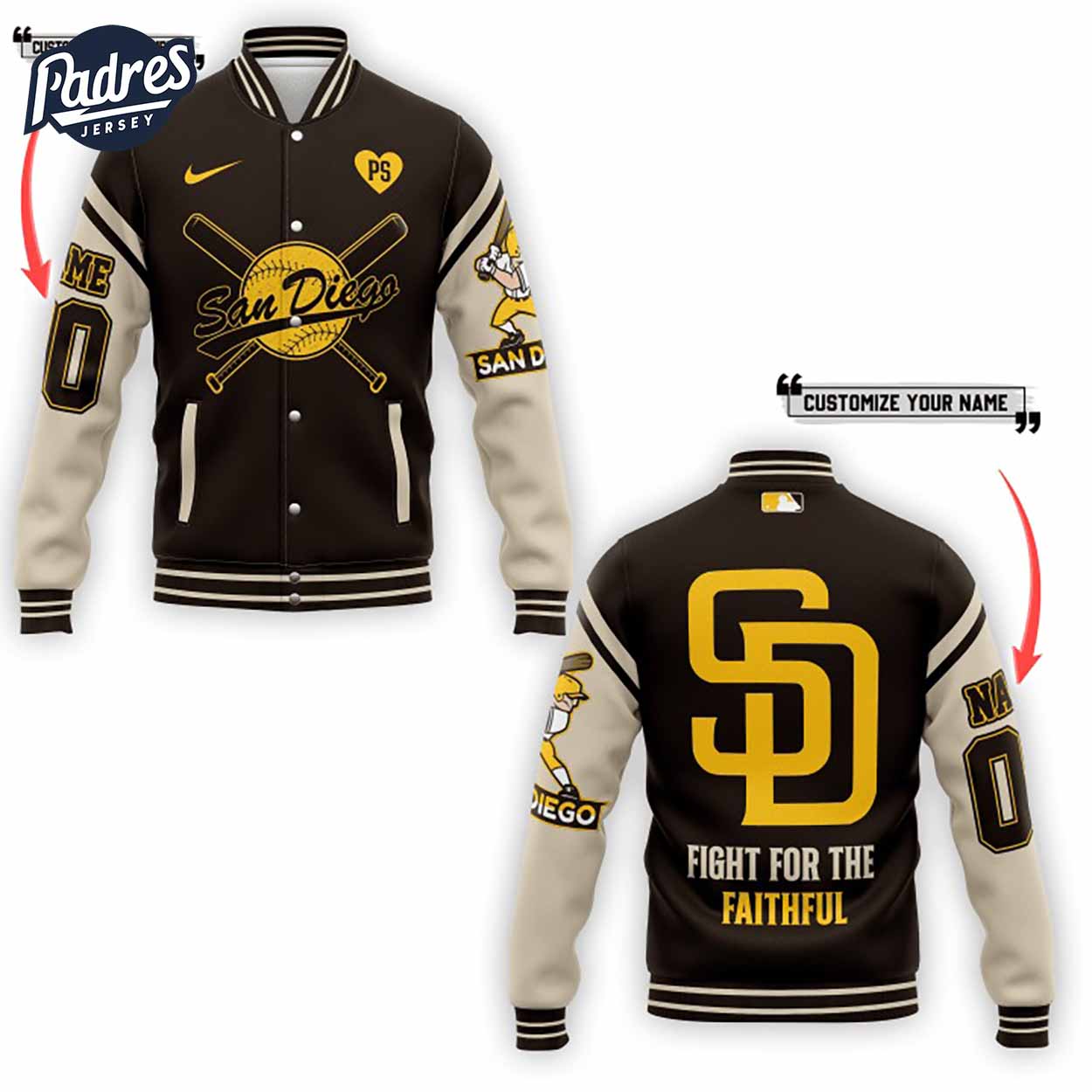 San Diego Padres MLB Style Baseball Jacket For Fans