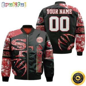 San Francisco 49ers NFL Style Bomber Jacket For Fans