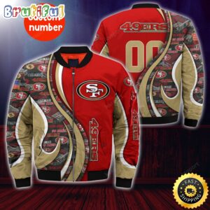 San Francisco 49ers NFL Style Bomber Jacket For Fans