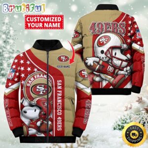 San Francisco 49ers NFL Style Puffer Jacket For Fans