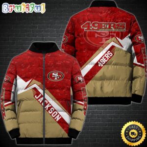 San Francisco 49ers NFL Style Puffer Jacket For Fans