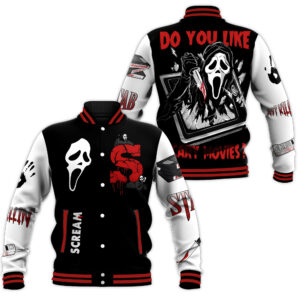 Scary Movies Style Baseball Jacket For Fans