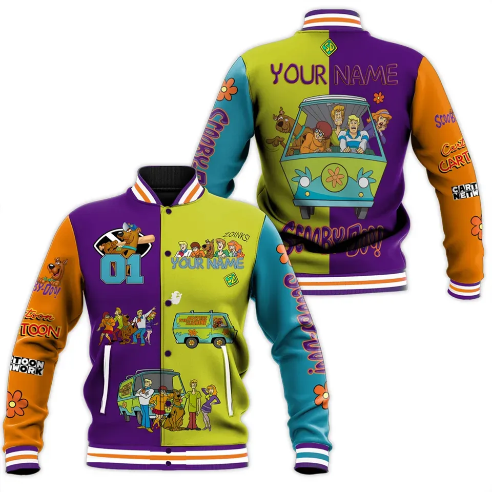 Scooby-Doo Cartoon Style Baseball Jacket For Fans