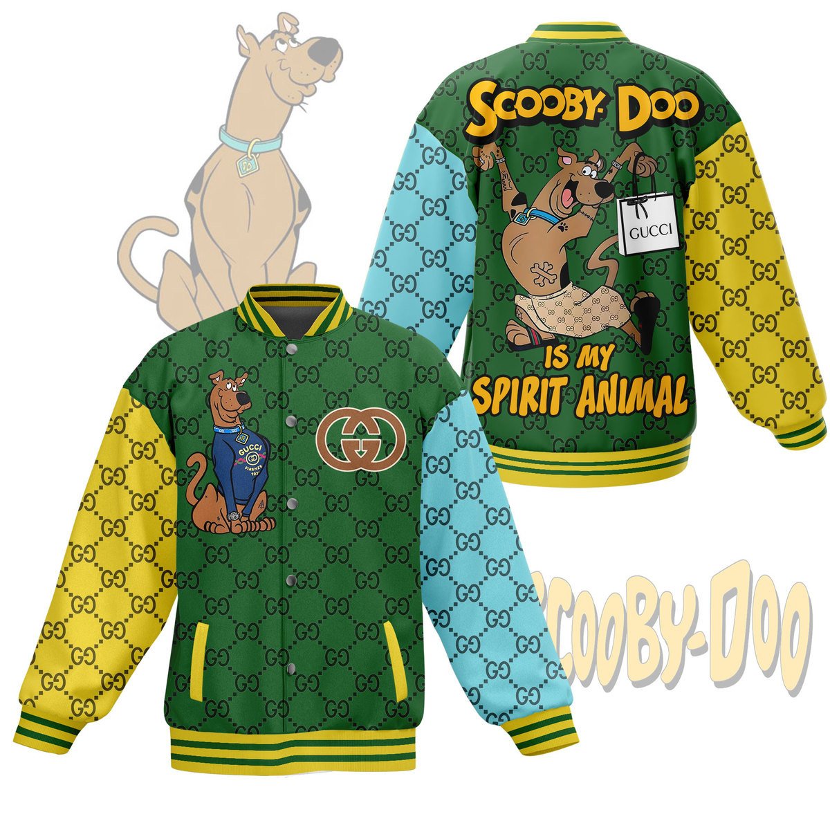 Scooby-Doo Cartoon Style Baseball Jacket For Fans