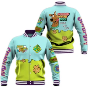 Scooby-Doo Cartoon Style Baseball Jacket For Fans