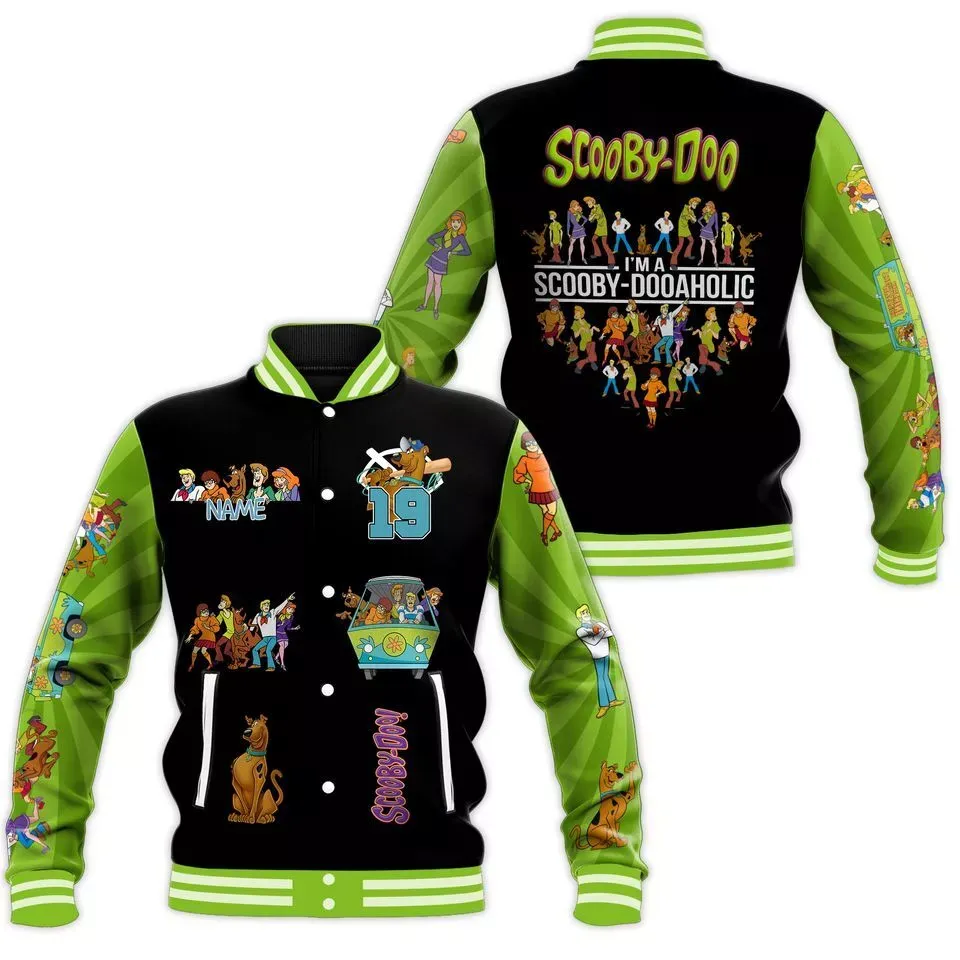 Scooby-Doo Cartoon Style Baseball Jacket For Fans