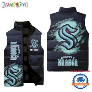 Seattle Kraken NHL Style Sleeveless Puffer Jacket For Fans