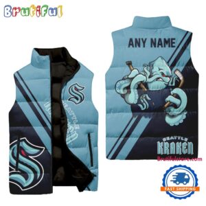 Seattle Kraken NHL Style Sleeveless Puffer Jacket For Fans