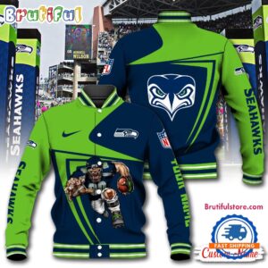 Seattle Seahawks NFL Style Baseball Jacket For Fans