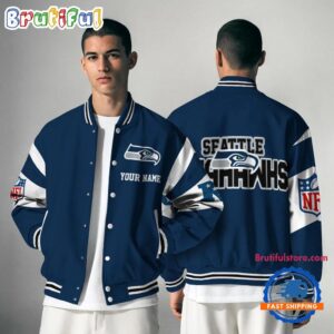 Seattle Seahawks NFL Style Baseball Jacket For Fans