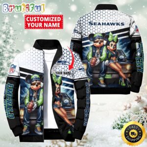Seattle Seahawks NFL Style Puffer Jacket For Fans