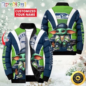 Seattle Seahawks NFL Style Puffer Jacket For Fans