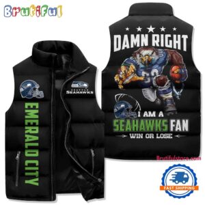Seattle Seahawks NFL Style Sleeveless Puffer Jacket For Fans
