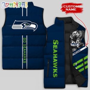 Seattle Seahawks NFL Style Sleeveless Puffer Jacket For Fans