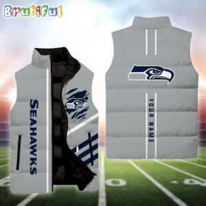 Seattle Seahawks NFL Style Sleeveless Puffer Jacket For Fans