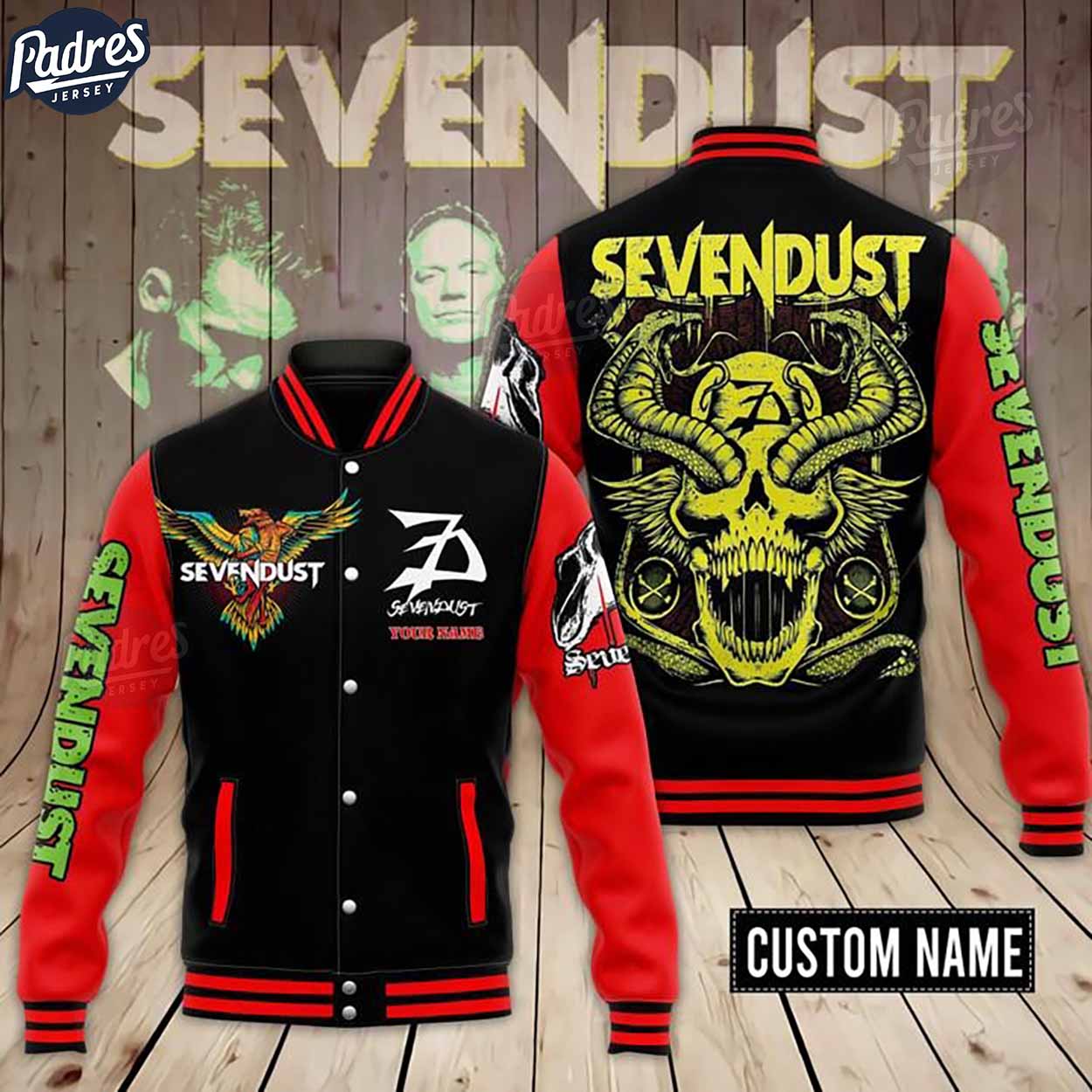 Sevendust Music Style Baseball Jacket For Fans