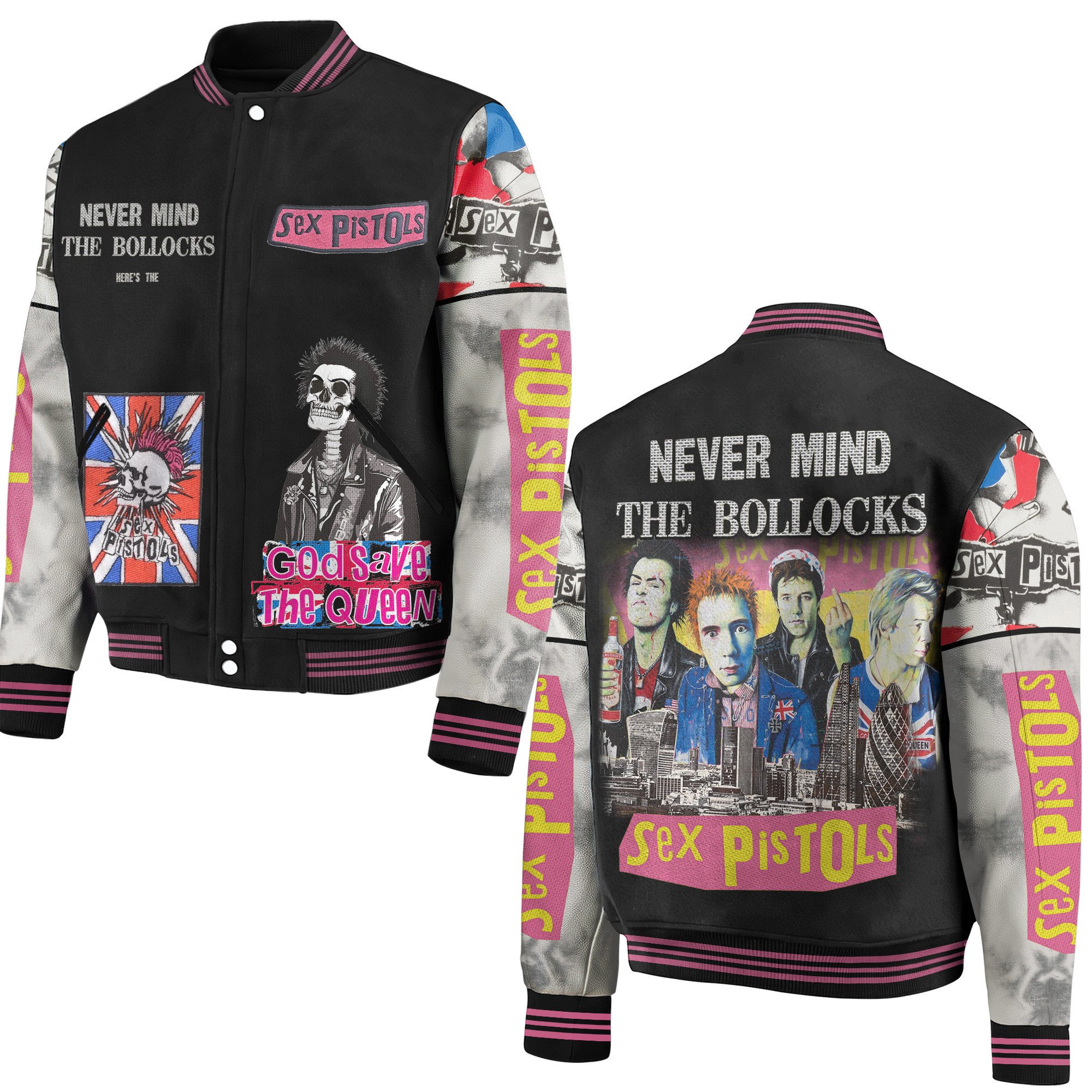 Sex Pistols Music Style Baseball Jacket For Fans