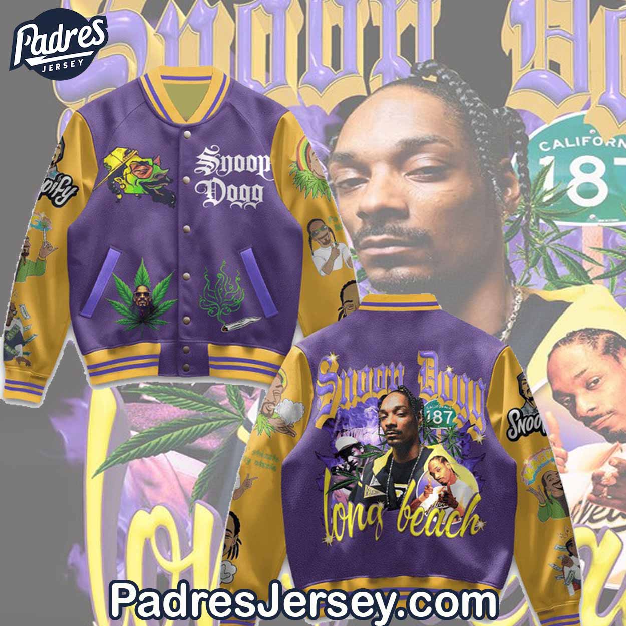 Snoop Dogg Music Style Baseball Jacket For Fans