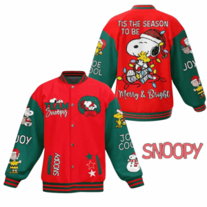Snoopy Cartoon Style Baseball Jacket For Fans