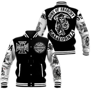 Sons of Anarchy TV Series Style Baseball Jacket For Fans