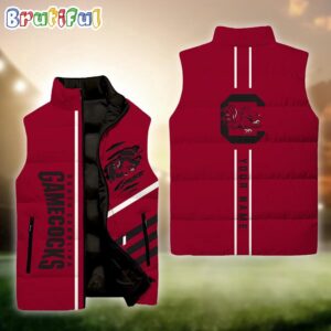 South Carolina Gamecocks NCAA Style Sleeveless Puffer Jacket For Fans