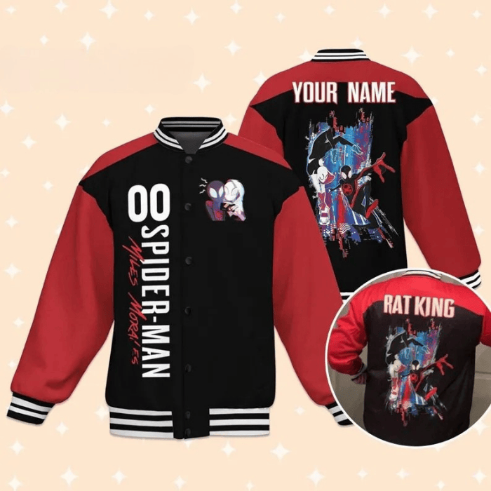 Spider-Man Spider Verse Movies Style Baseball Jacket For Fans