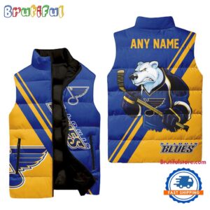 St. Louis Blues NHL Style Sleeveless Puffer Jacket For Fans