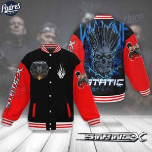 Static-X Music Style Baseball Jacket For Fans