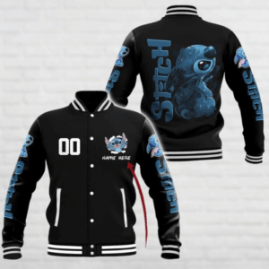 Stitch Cartoon Style Baseball Jacket For Fans