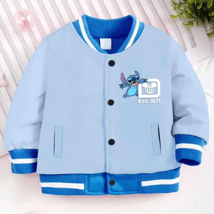 Stitch Cartoon Style Baseball Jacket For Fans
