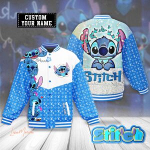 Stitch Cartoon Style Baseball Jacket For Fans