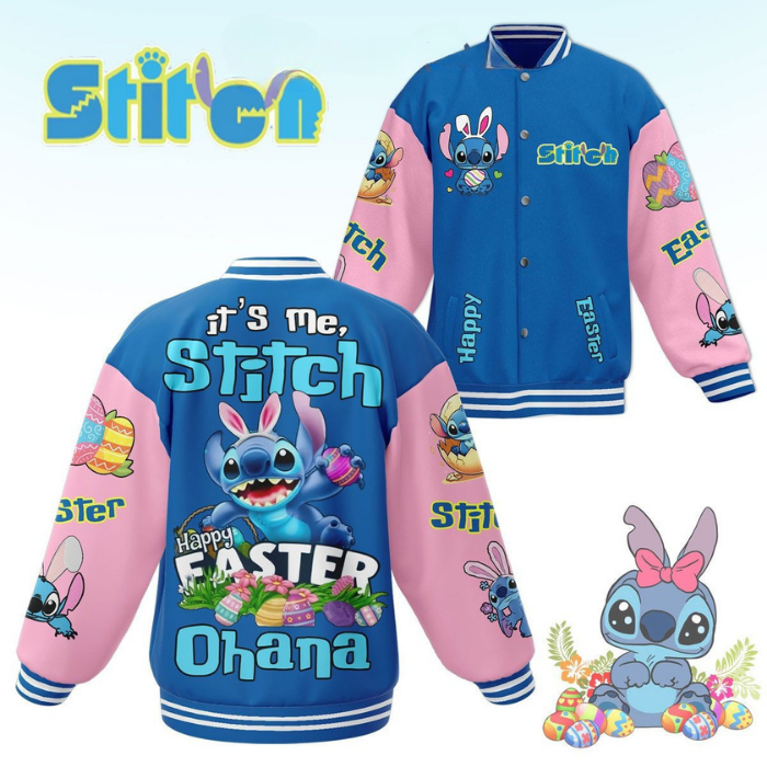 Stitch Cartoon Style Baseball Jacket For Fans