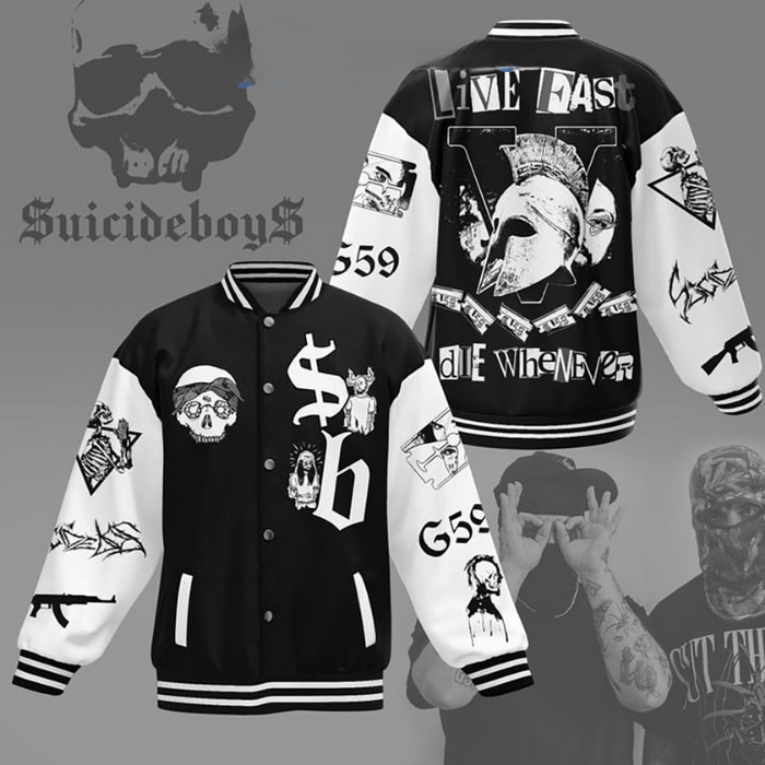 Suicideboy Music Style Baseball Jacket For Fans