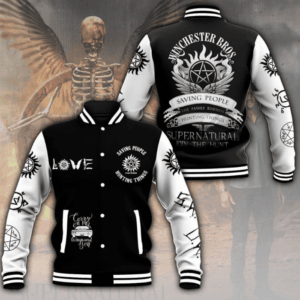 Supernatural TV Series Style Baseball Jacket For Fans